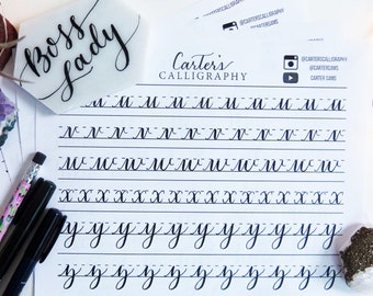 calligraphy kit for beginners: Handwriting Workbook / Calligraphy Paper for  Beginners : Modern Calligraphy Practice Sheets by josef mess, Paperback