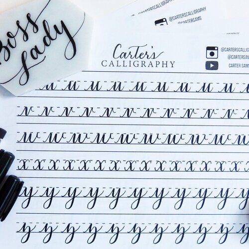 Calligraphy Worksheets Days and Months Calligraphy Practice | Etsy