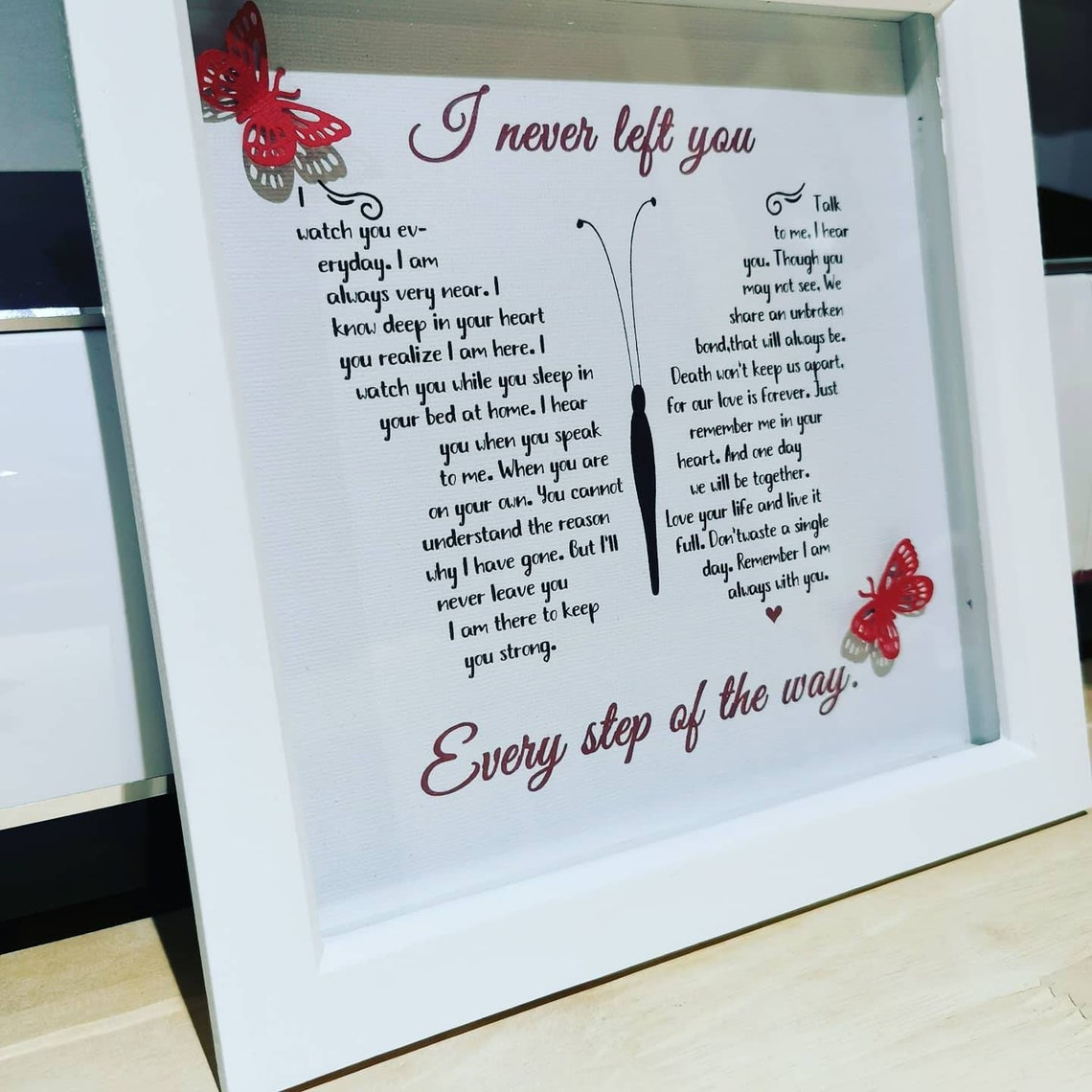 I never left you butterfly poem | Etsy