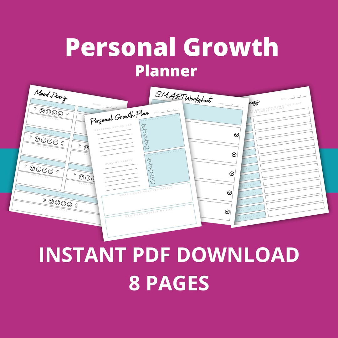 Goal-setting Made Easy: Printable Personal Growth Worksheets SMART Goal