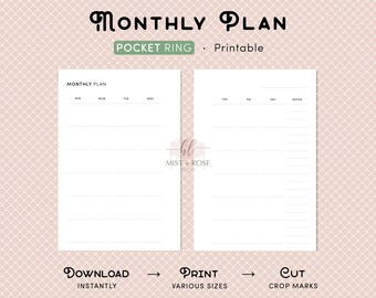 A7 Size Planner - Etsy