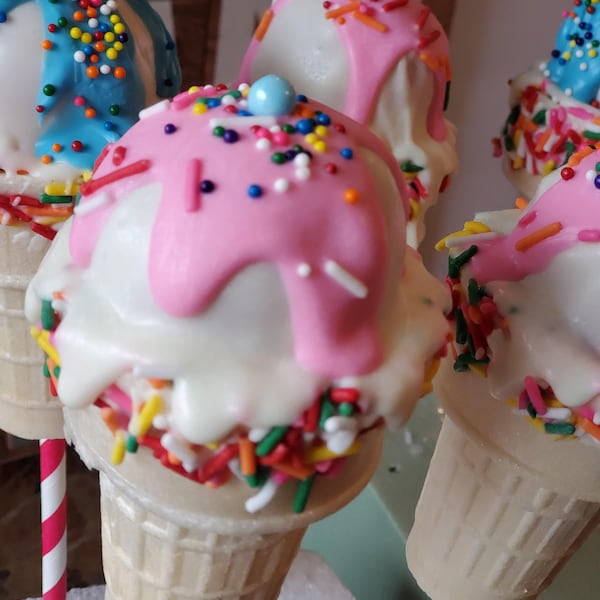 Ice Cream Cone Cake Pops Etsy