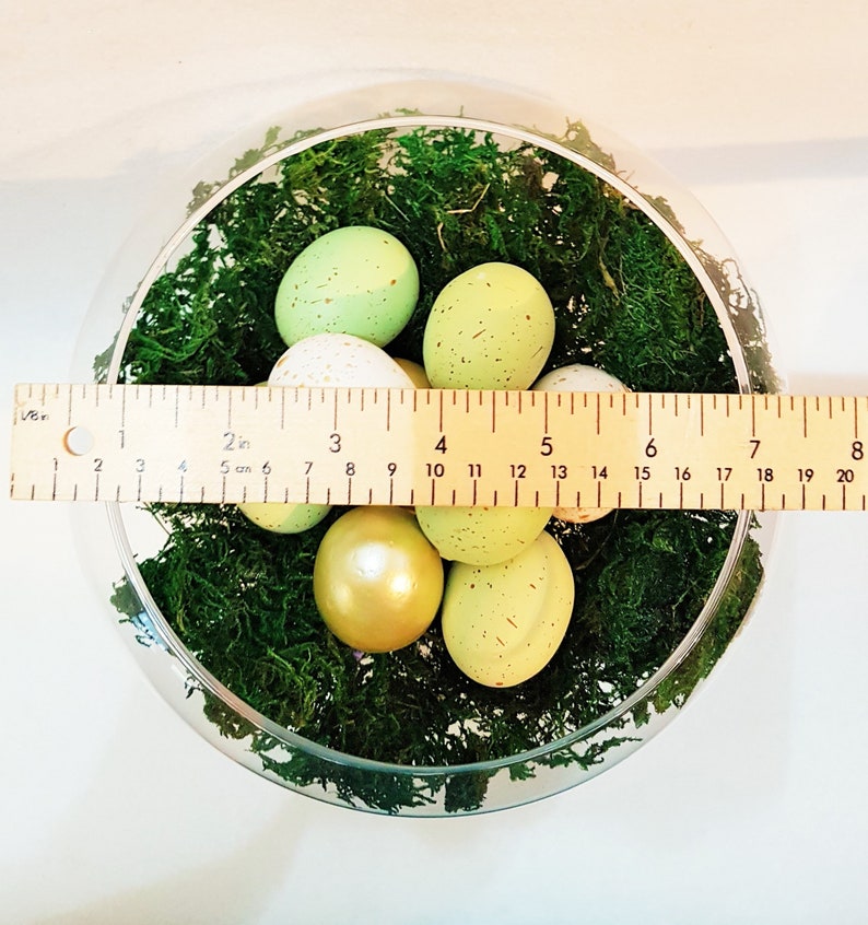 Easter Egg Table Centerpiece in Green and Gold