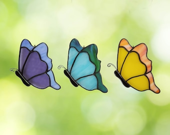Butterfly Suncatcher Stained Glass Window Hanging - For US customers