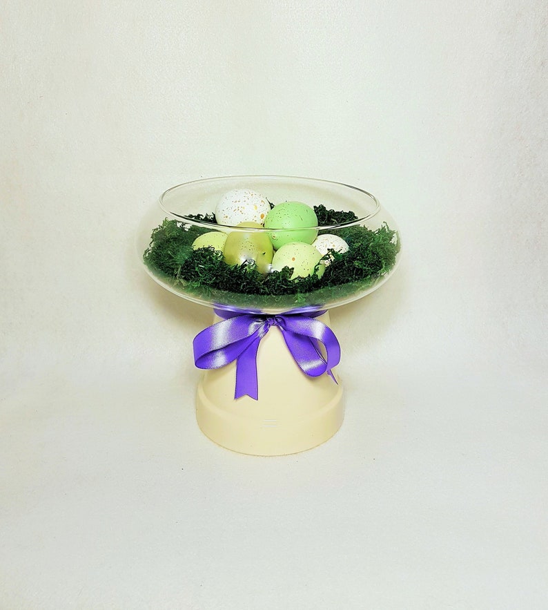 Easter Egg Table Centerpiece in Green and Gold
