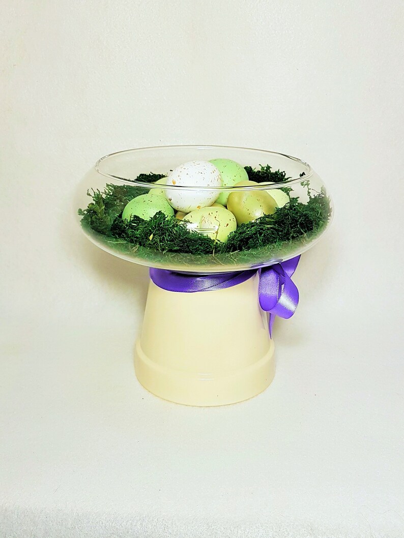 Easter Egg Table Centerpiece in Green and Gold