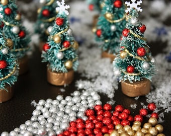 Micro Mini Foam Christmas Ball Ornaments: 300 Pk Fairy Garden Craft