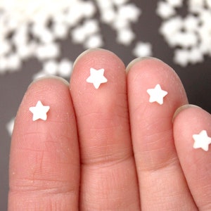 Stars 300 or 500 Pk Micro Glow in the Dark Polymer Clay Stars - Mini Semi-Flexible Star for Miniature Craft, Memorial, Labor Day, July 4th