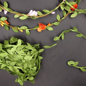 Leaf Garland 10 Meters for Making Fairy Crowns - Make Bohemian Crowns for Fairy Party, Flower Girls, Bridal Wedding Hair, Halloween Costume