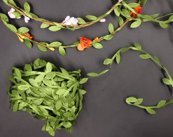 Leaf Garland 10 Meters for Making Fairy Crowns - Make Bohemian Crowns for Fairy Party, Flower Girls, Bridal Wedding Hair, Halloween Costume