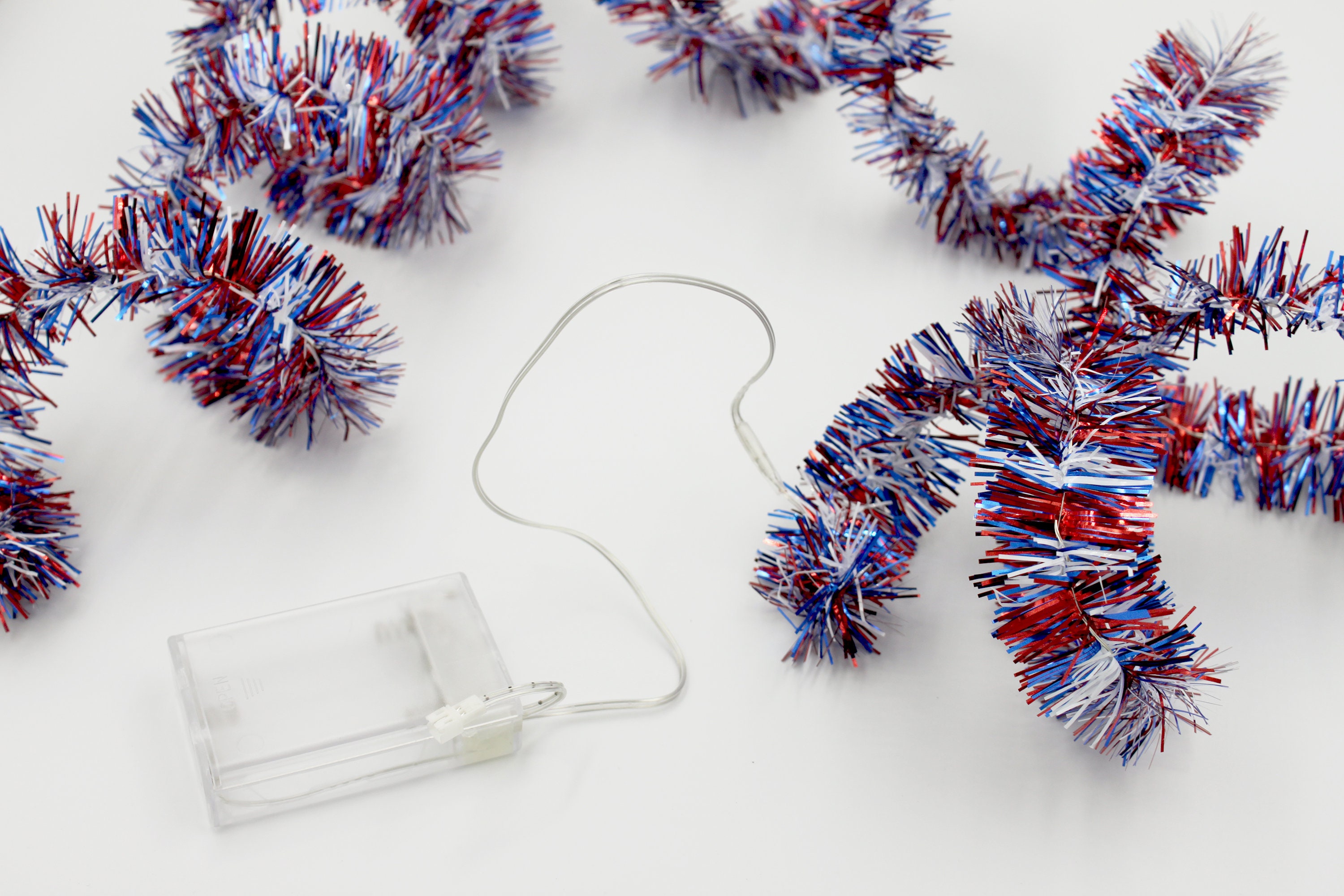 Garland Lights Red White & Blue String of 20 Battery Etsy