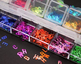 Alphabet Letters: 1000Pk Mini Colorful Craft Supply for Nail Art, Dollhouse, Jewelry