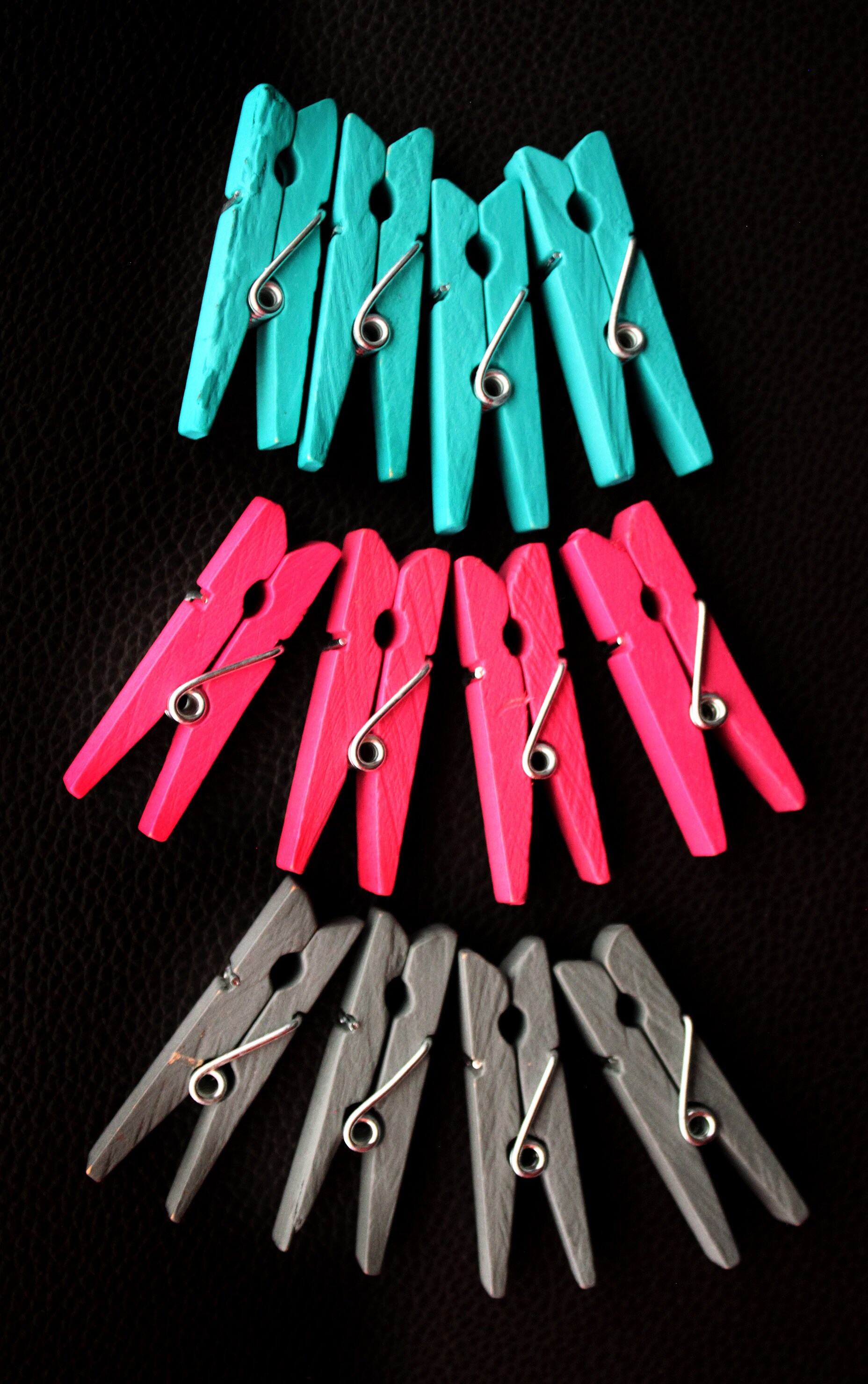 12 Miniature Clothes Pins Set of 12 Small MultiColor Etsy