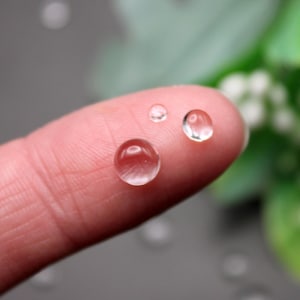 Mini Dew Drop 50Pk Cabochons: Resin Water Droplets, Fairy Garden Supplies, Photo Prop