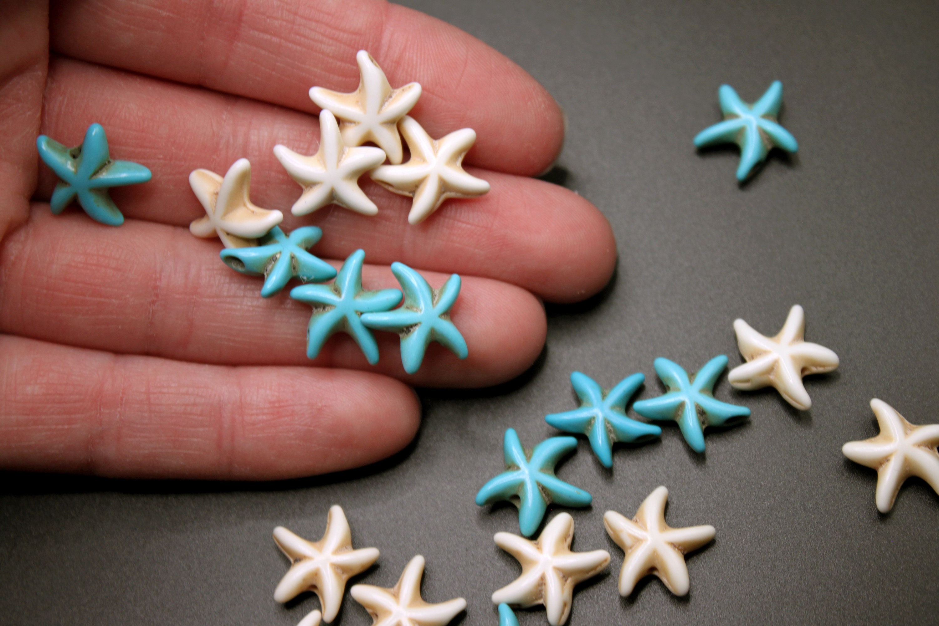 Tiny Starfish Embellishments, Natural Shells, Seashells for Beach De, MiniatureSweet, Kawaii Resin Crafts, Decoden Cabochons Supplies
