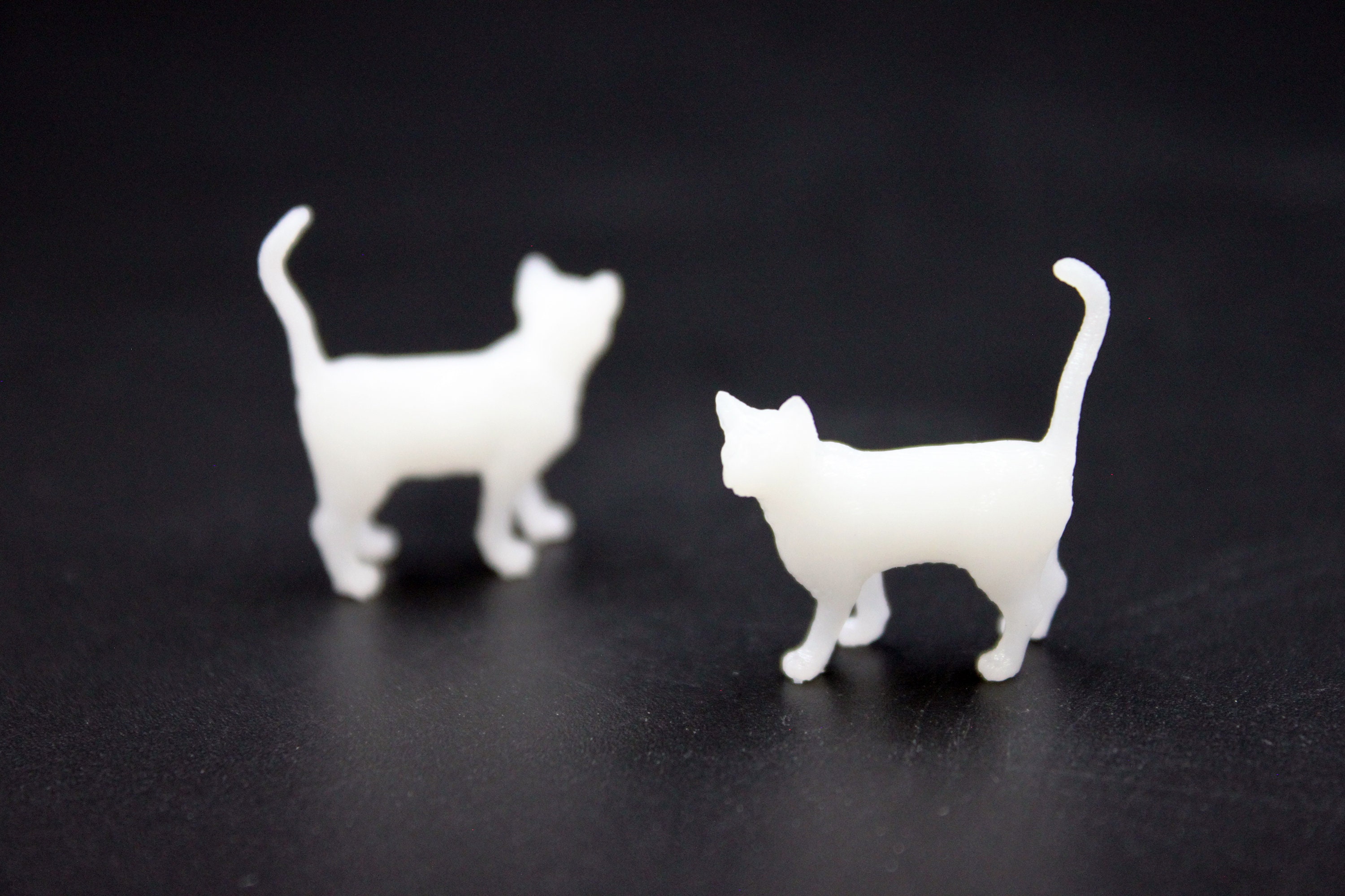 Tiny Sitting Kitten Miniature 1:24 G Scale Hand Painted Resin 