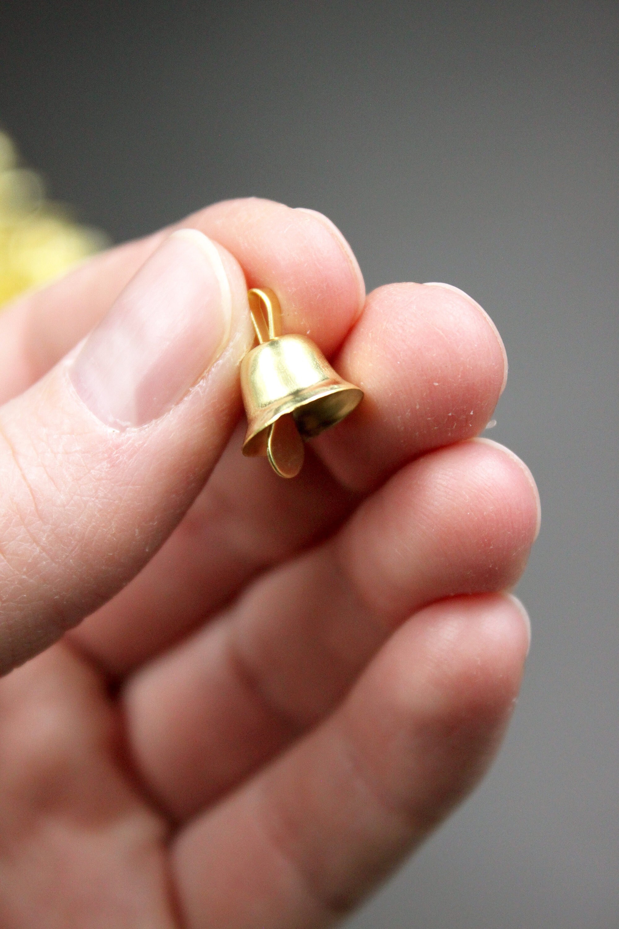 Jingle Bells 25, 50pk Miniature Gold 1.5cm Tiny Liberty Bells for