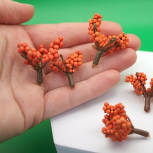 Fall Trees 1:100 Scale 6 Pk Tiny Realistic Foam Tree for 100th Scale Models, Autumn Halloween Haunted Village or Miniature Tiered Tray Craft