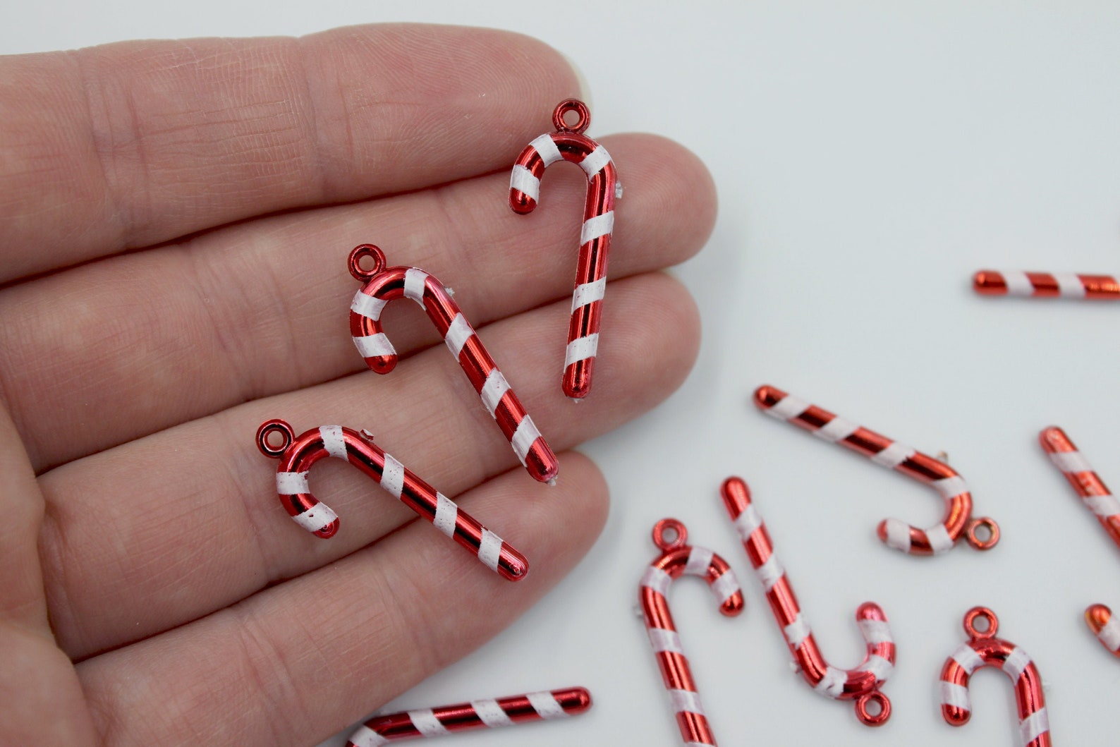 Mini Candy Cane Ornaments Charms for Tiny Christmas Crafts Etsy UK