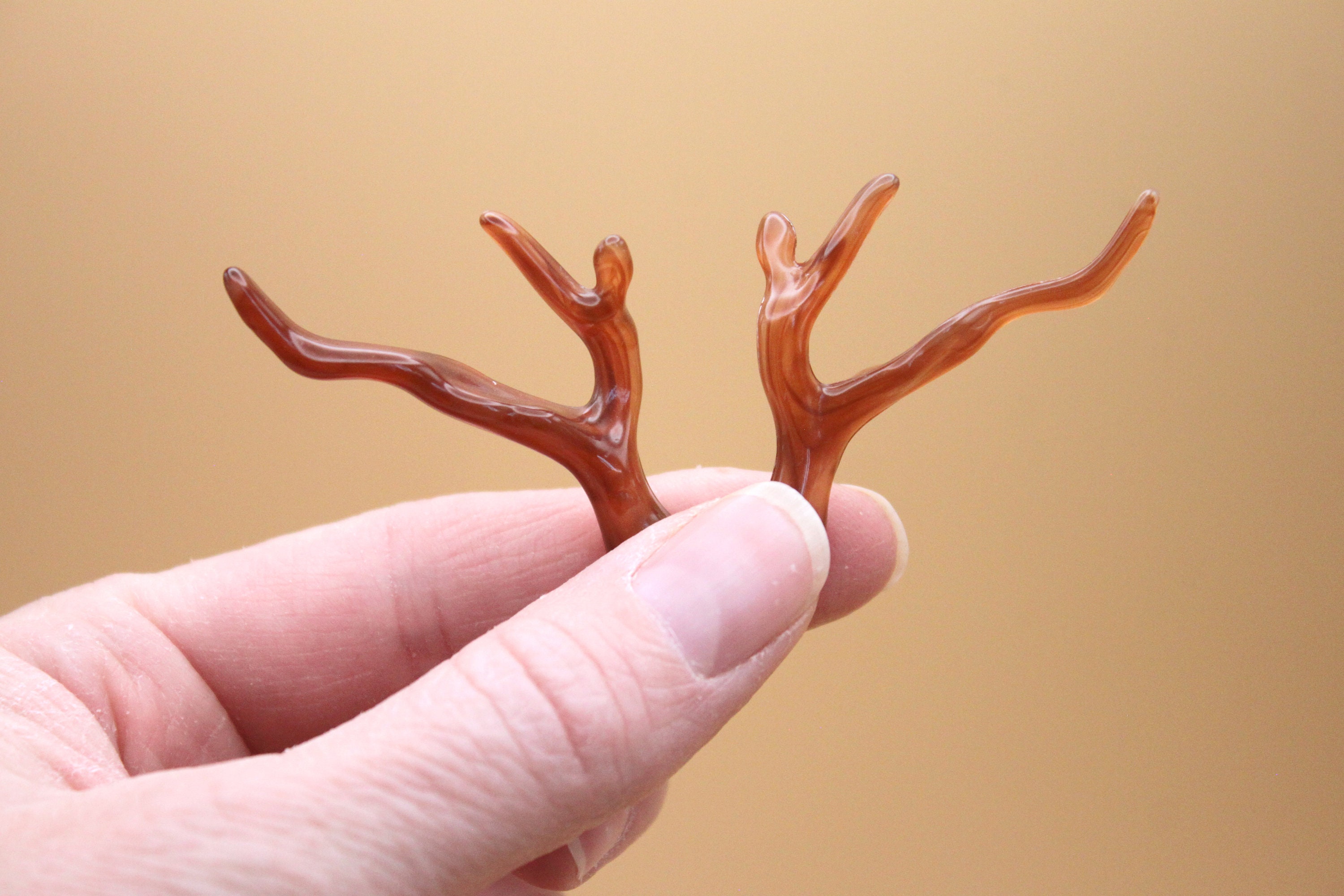 Acrylic Deer Antlers 8Pk Mini Christmas Ornament DIY Craft Supplies