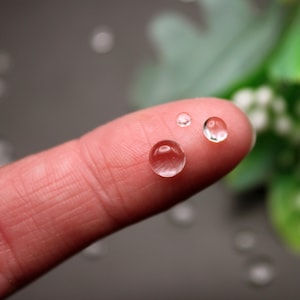 Dew Drops 50 Pcs Polyresin Mini Water Drip Cabochons for Fairy Garden, Terrarium, Wreaths, Nail Art, Scrapbooking, Plants, Decor, Photo Prop