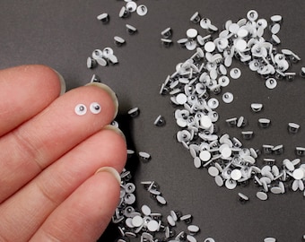 Googly Eyes: 100Pk 3mm Extra Tiny Craft Wiggle Eyes