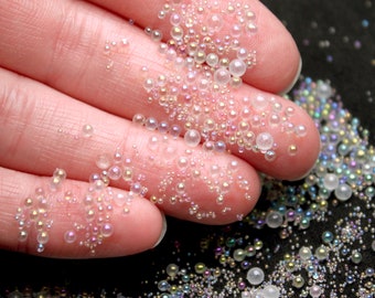 Rainbow Bubble Powder, 600Pcs Tiny Round Bubbles, Resin Filler, Pixie Dust, Dollhouse Bath