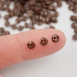 Mini Buttons 50Pk 4mm Micro Size for Doll Clothes, Sewing Craft Supply
