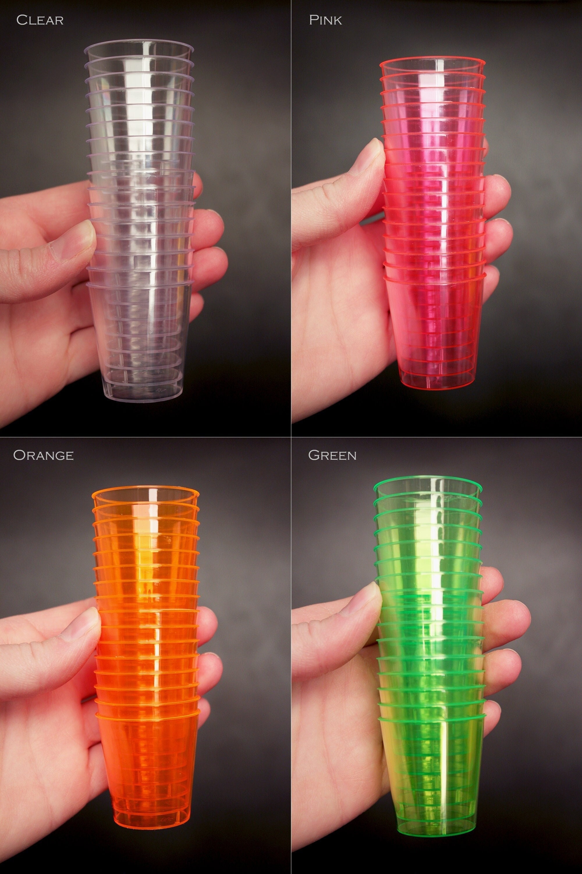 Portion Cups 2.5 oz Plastic w/ Lid Sauce Jelly Shot Glasses 200