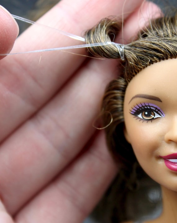 Mini Doll Hair 300Pk Elastics: Rubber Clear Ponytail Holders