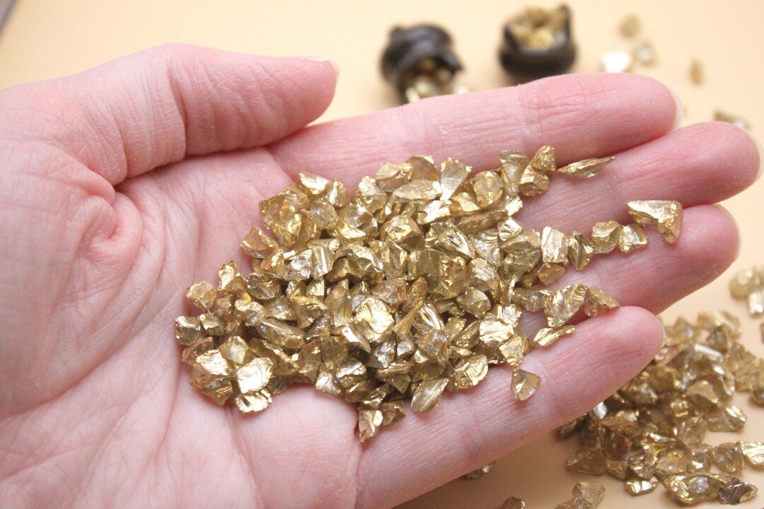 Gold Nuggets: 100pk Faux Gold Rocks, Miniature Craft Pieces - Etsy