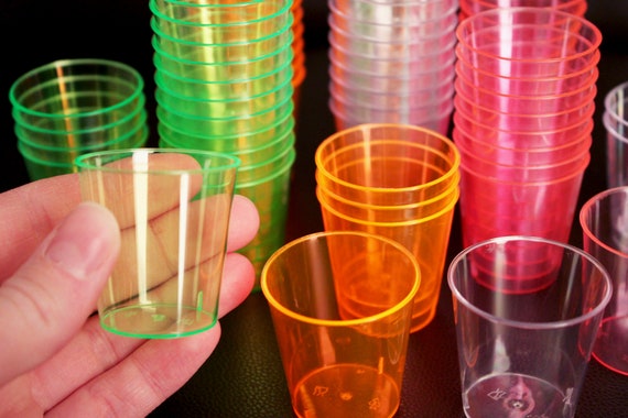 Disposable 1oz Jello Shot Plastic Portion Cups with Lids, Clear Condiment  Cups, Sampling Cup Pack of 50 