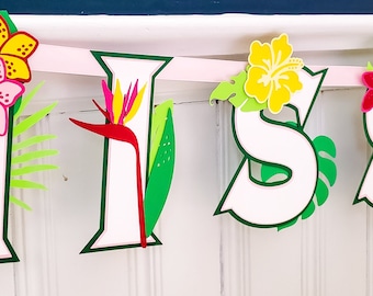 Tropical Bride - Tropical Bridal Shower - Tropical Bride Banner - Luau Bridal Shower - Luau Bridal Shower Banner