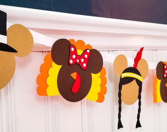 Thanksgiving Banner - Thanksgiving Garland - Mickey Thanksgiving - Disney Thanksgiving