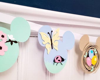 Mickey Spring Banner - Mickey Spring Garland - Spring Banner - Spring Garland - Seasons Banner - Seasons Garland