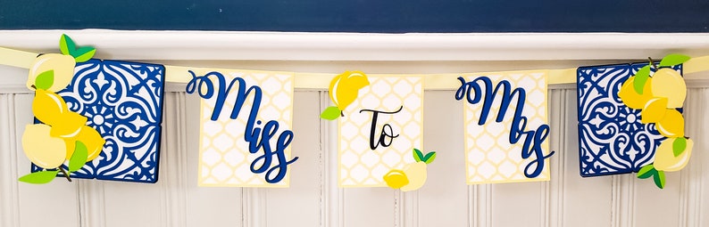 Tuscan Lemon Bridal Shower Lemon Bridal Shower Tuscan Lemon Bridal Shower Banner Lemon Party Decorations Bridal Shower Banner image 2