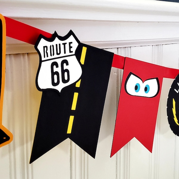 Cars Birthday Banner: Handmade Party Decorations