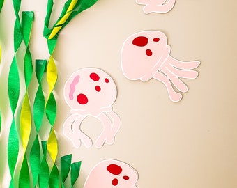Spongebob Jellyfish Sign: Handmade Birthday Party Decoration (Set of 3)