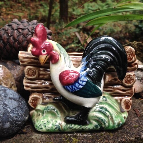 Rooster Kitchen Utensil Holder..tin..kitchen Decor..country Etsy