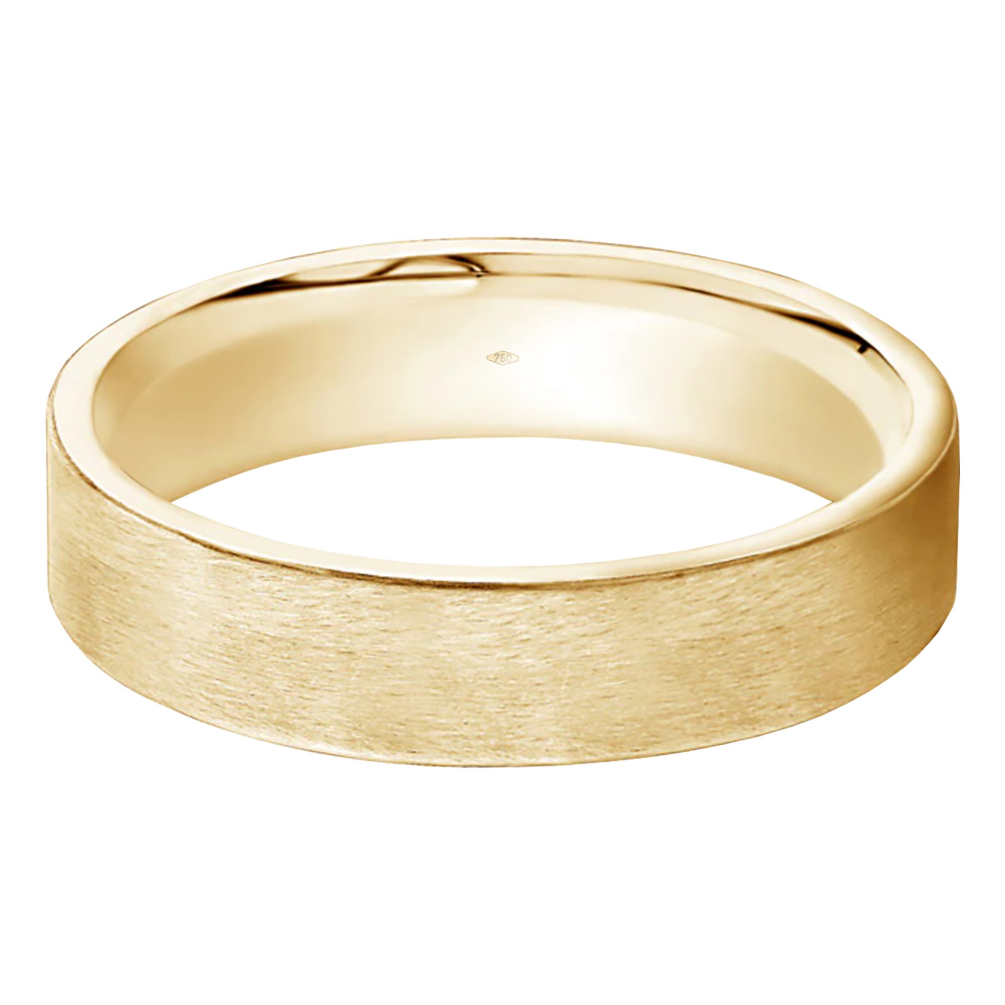 Satin finish gold best sale ring