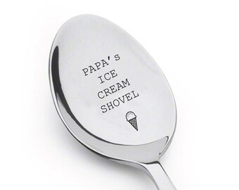 Flynn and Grace Papa/'s ice cream spoon Daddy/'s ice cream spoon personalized ice cream spoon ice cream lover gift