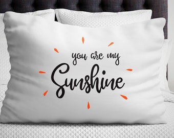 You are My Sunshine Pillow Gift for girlfriend/Boyfriend Birthday Valentines day Anniversary Bedroom decor Long distance Relationship Gifts