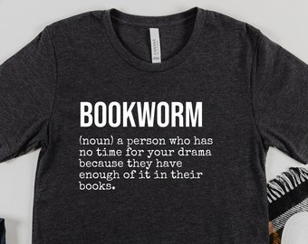 Bookworm Definition Shirt for Bookish T-Shirt Gift For Her and Him Reader Tee Shirt Literature Top Gift for Professors Teacher