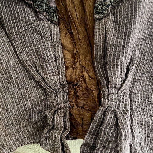 Français veste VICTORIENNE enfant COTON ANTIQUE shops c1870