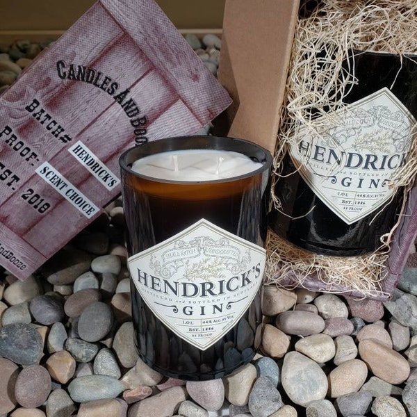 Hendrick's Gin Candle/LARGE 1 Liter Bottle