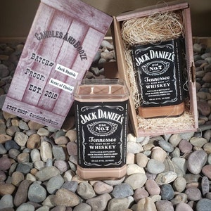 Jack Daniels Whiskey Candle/1 Liter Bottle/1 Liter vs 750 ML = more burn time!