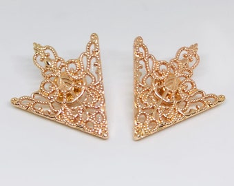 Ornate Gold Collar Pins