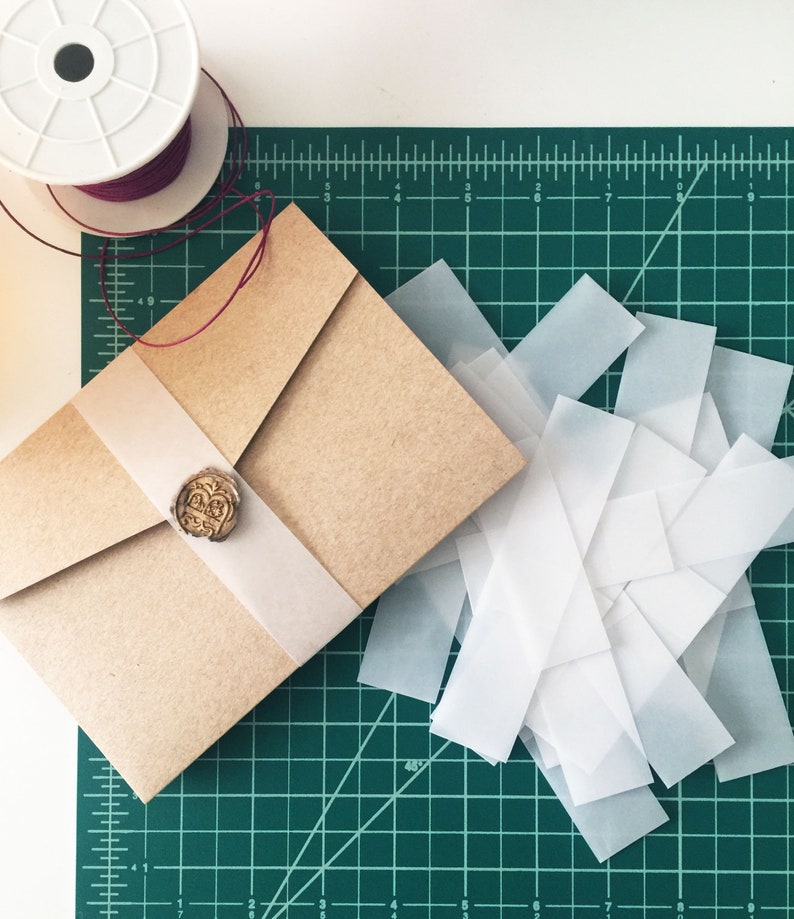 Translucent Vellum Belly Bands Invitation Wraps With Etsy UK