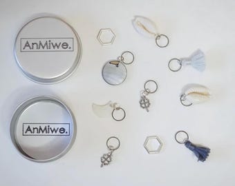 stitch-marker-treasure box / Maschenmarkierer-Schatzkiste / Maschenmarkierer / Maschenmarkierer / Charms / Anhänger / Anhänger