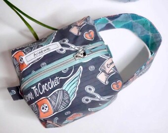 never-not-crocheting project bag / Stricktasche / Projekttasche stricken / häkeln